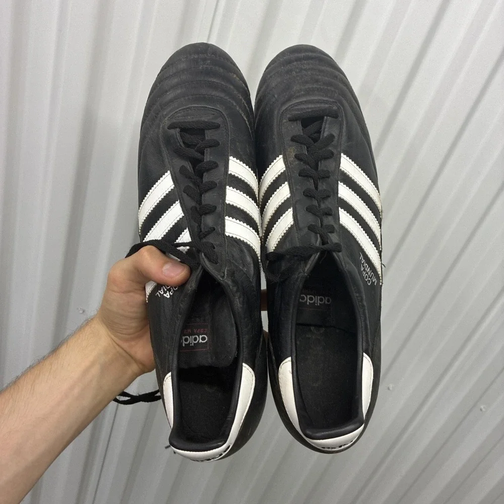 Rare Vintage Adidas Copa Mundial Black Soccer Cleats 2010 Germany - Men's US 15